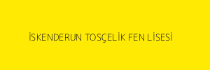 İSKENDERUN TOSÇELİK FEN LİSESİ